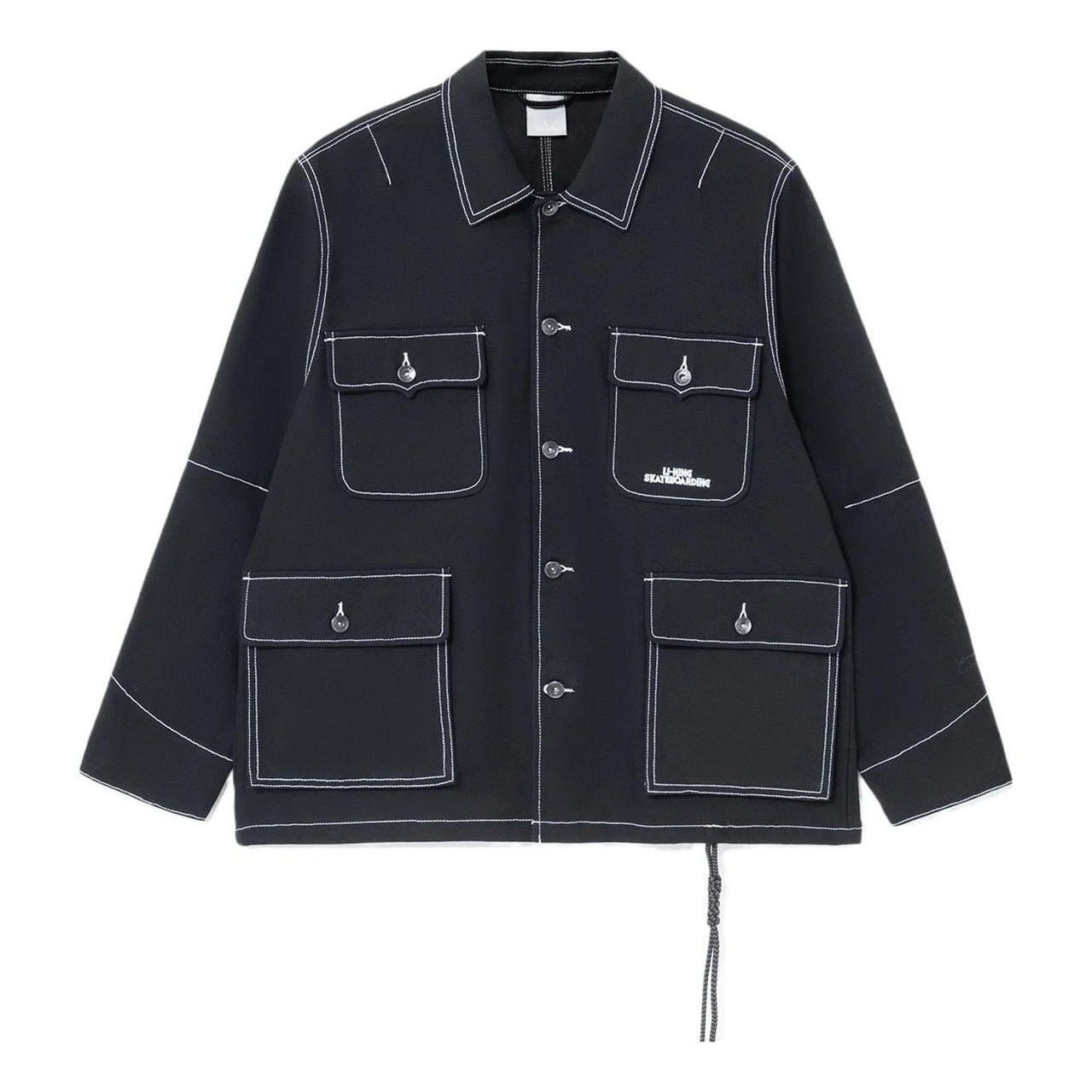 Li-Ning Skateboard Series Multiple Pockets Loose Jacket 'Black' AFDS103-1