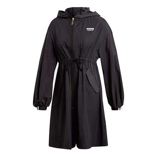 (WMNS) adidas originals RYV WB Hooded Windbreaker Jacket Black GJ8276