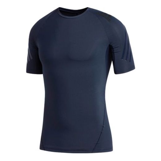 adidas Training Sports Round Neck Short Sleeve 'Legendary Blue' FJ4078