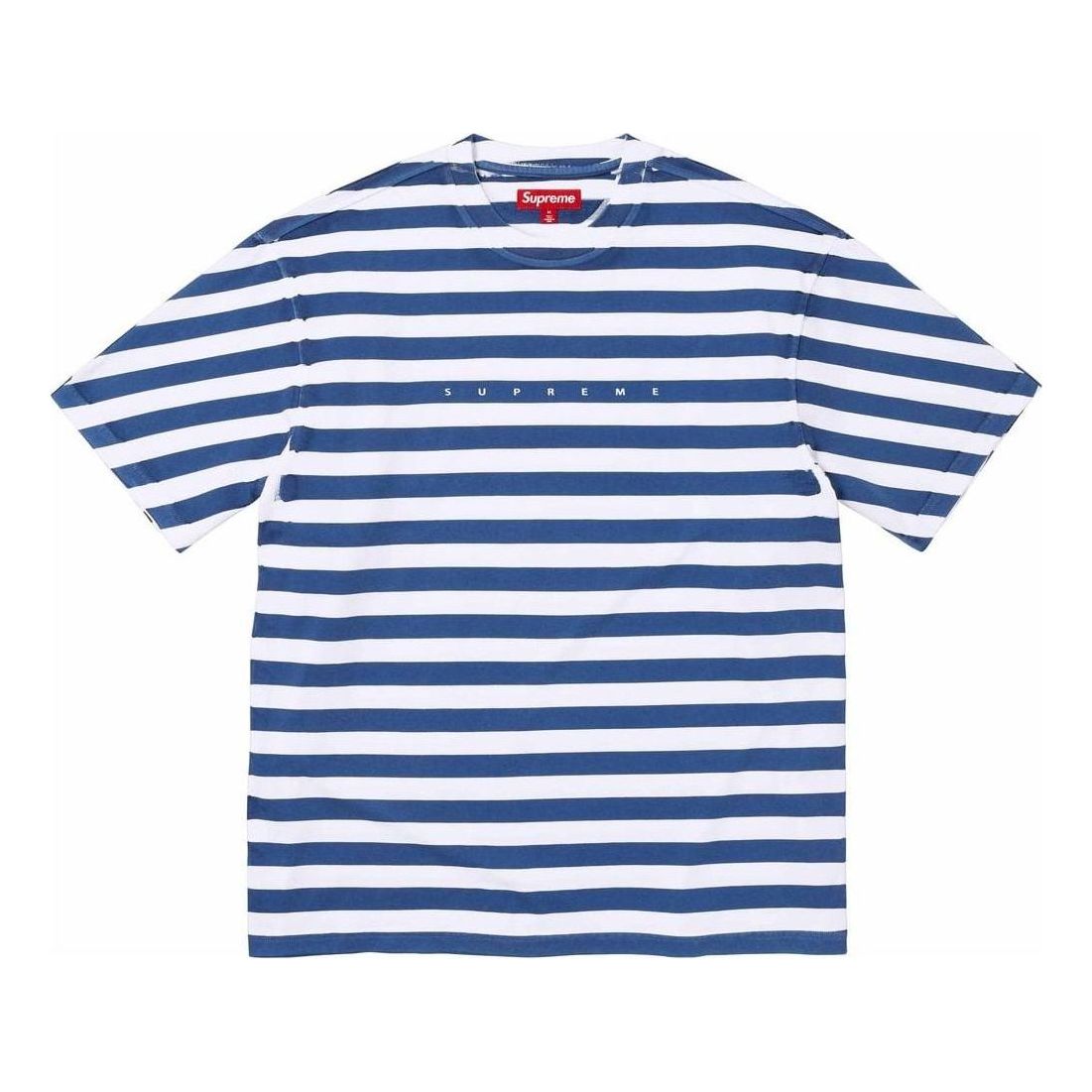 Supreme Overprint Stripe S/S Top 'Blue White' SUP-SS24-240