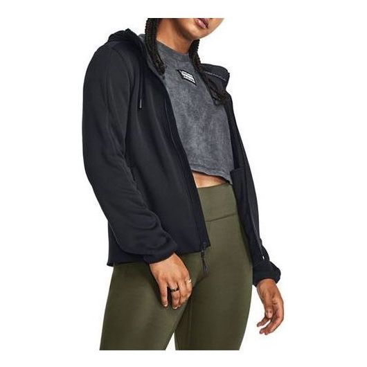 (WMNS) Under Armour Essential Swacket Full Zip Jacket 'Black' 1378850-001
