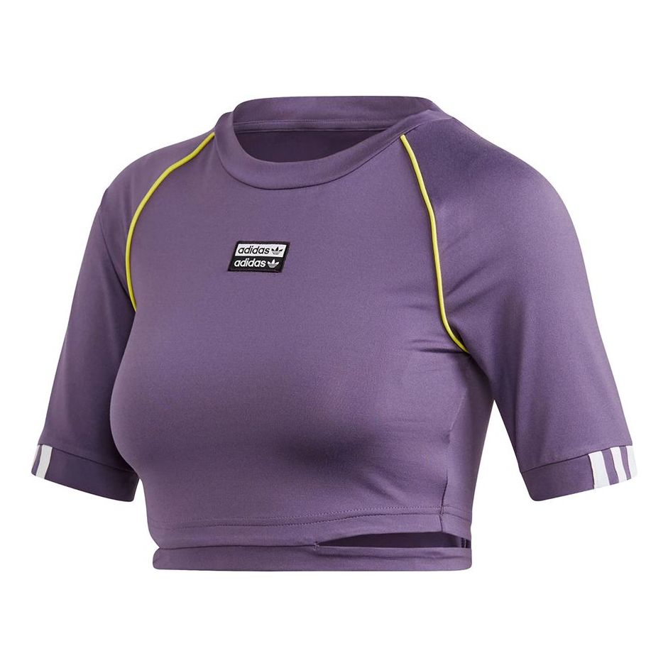 (WMNS) adidas originals Cropped Tee Short Sleeve Purple FM2436