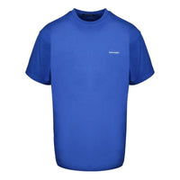 Balenciaga Small Logo Print Cotton T-Shirt 'Blue' 556150TBV438077