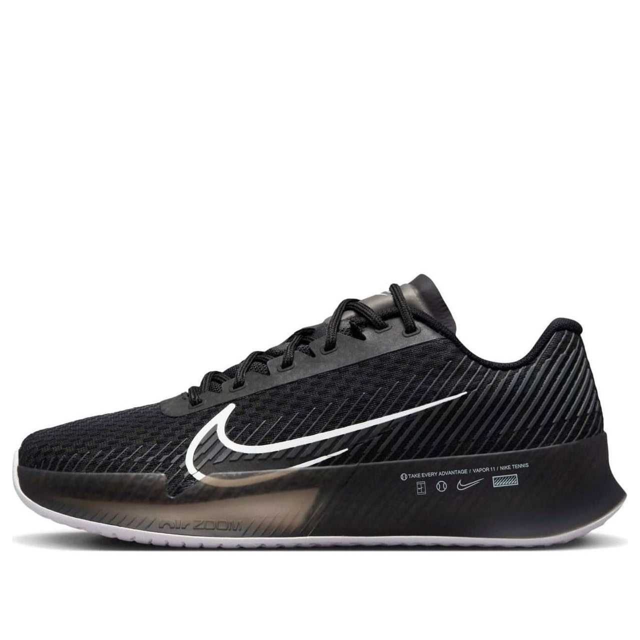 (WMNS) Nike Court Air Zoom Vapor 11 HC 'Black White' DR6965-001