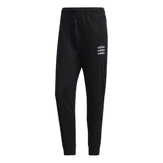adidas neo Logo Pattern Bundle Feet Casual Sports Pants Black GJ8938