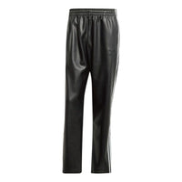 adidas Faux Leather Adicolor 3-Stripes Firebird Track Suit Pants Asia Sizing 'Black' IZ4038