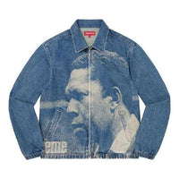 Supreme John Coltrane A Love Denim Harrington Jacket 'Teal White' SUP-FW21-217