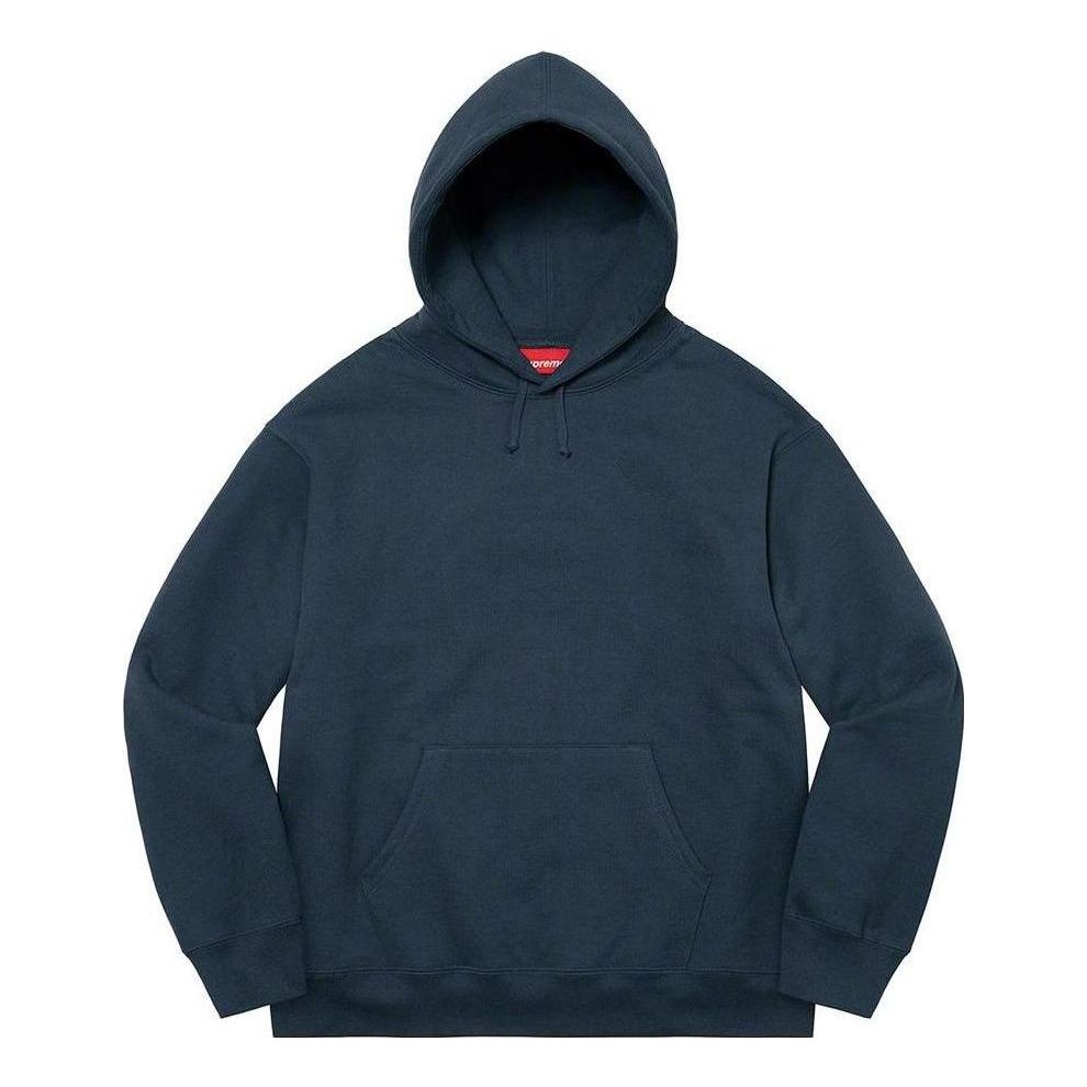 Supreme Satin Appliqu Hooded Sweatshirt 'Navy White' SUP-FW22-438