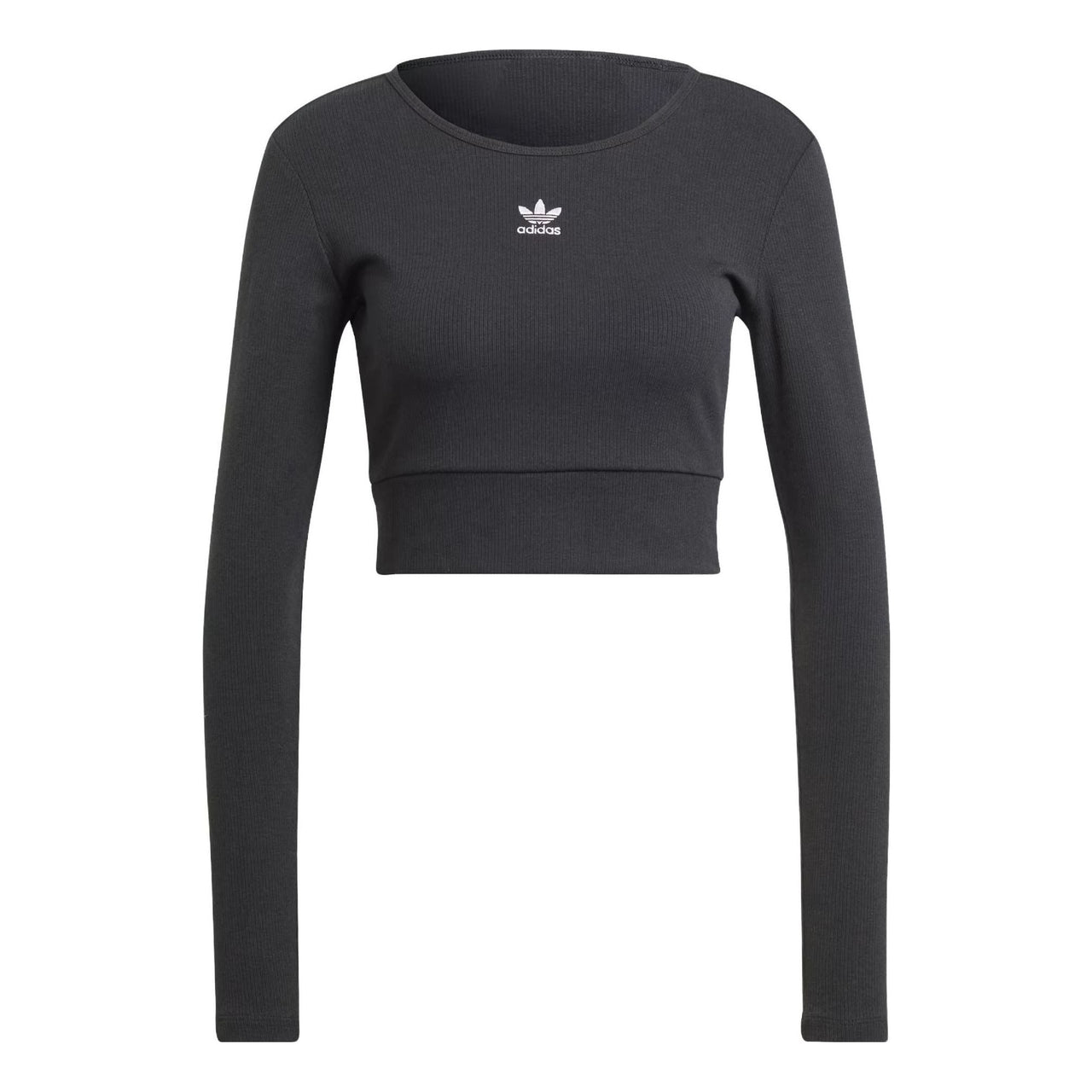 (WMNS) adidas Essentials Rib Long Sleeve Tee 'Black' II8055