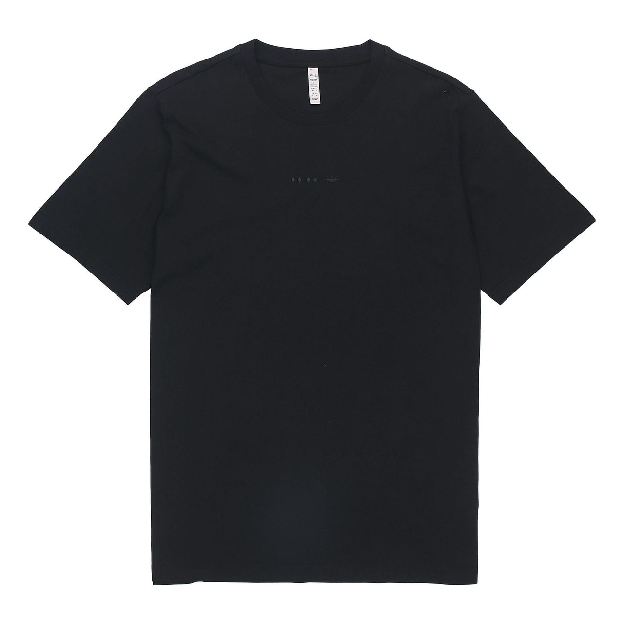 Men's adidas originals Solid Color Round Neck Short Sleeve Black T-Shirt HS8888