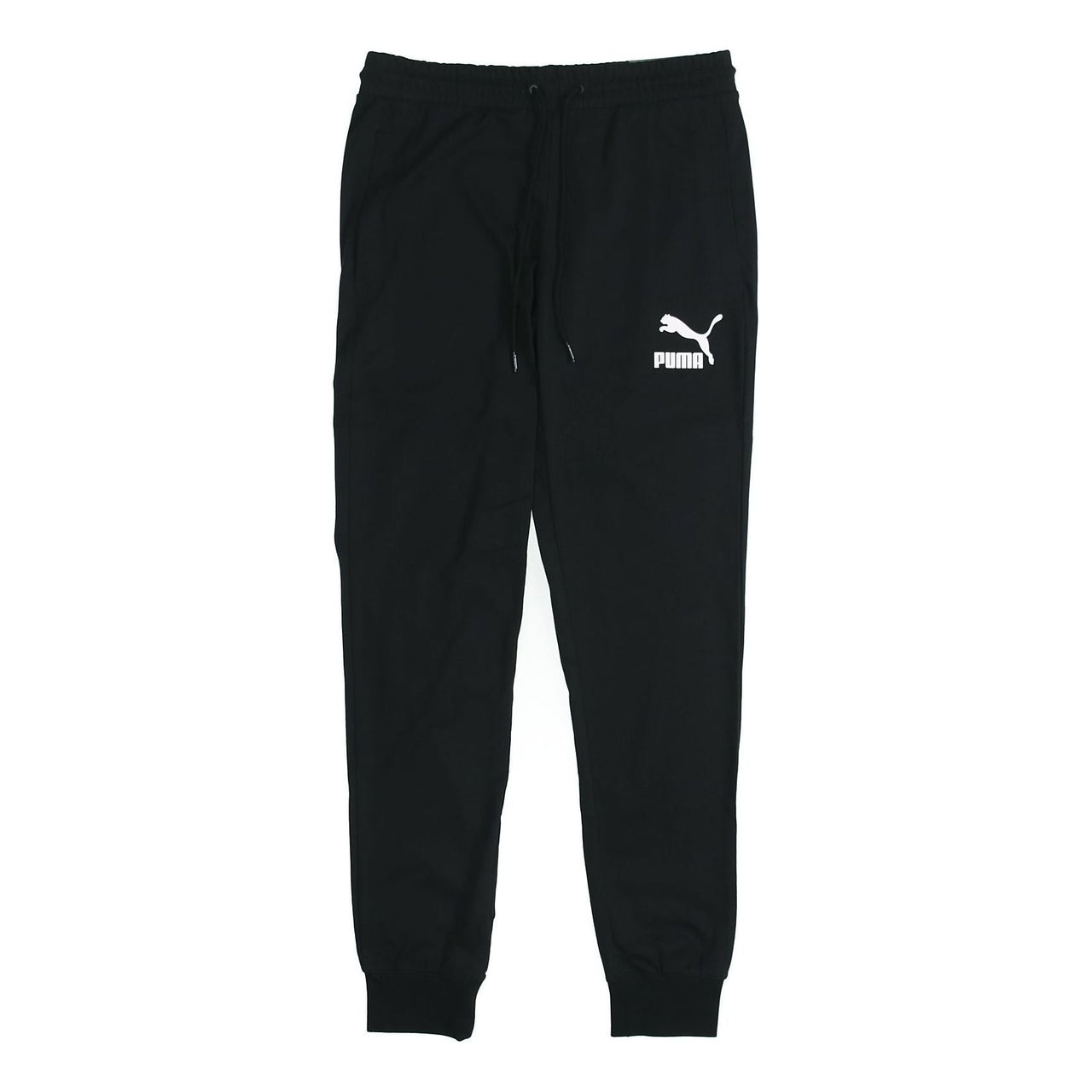PUMA Classics Jersey Cuffed Pants 'Black White' 597488-01