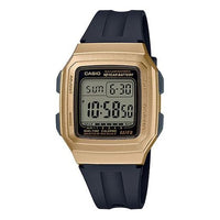 Men's CASIO YOUTH Series STANDARD Series Street Sports waterproof Watch Strap Color Mens Gold Digital F-201WAM-9A