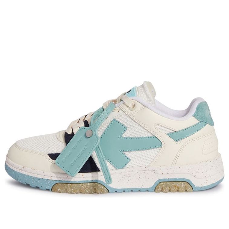 Off-White Slim Out Of Office Sneakers 'Teal White' OMIA243S23LEA0010349