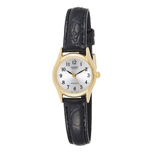 CASIO Brown Leather quartz Watch Business Silver Analog LTP1094Q-7B2