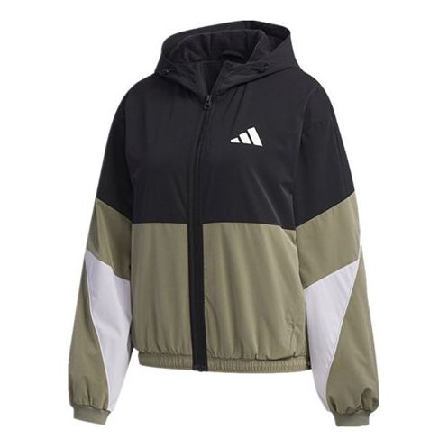 (WMNS) adidas Wb Color Jacket Black-Green FM9323