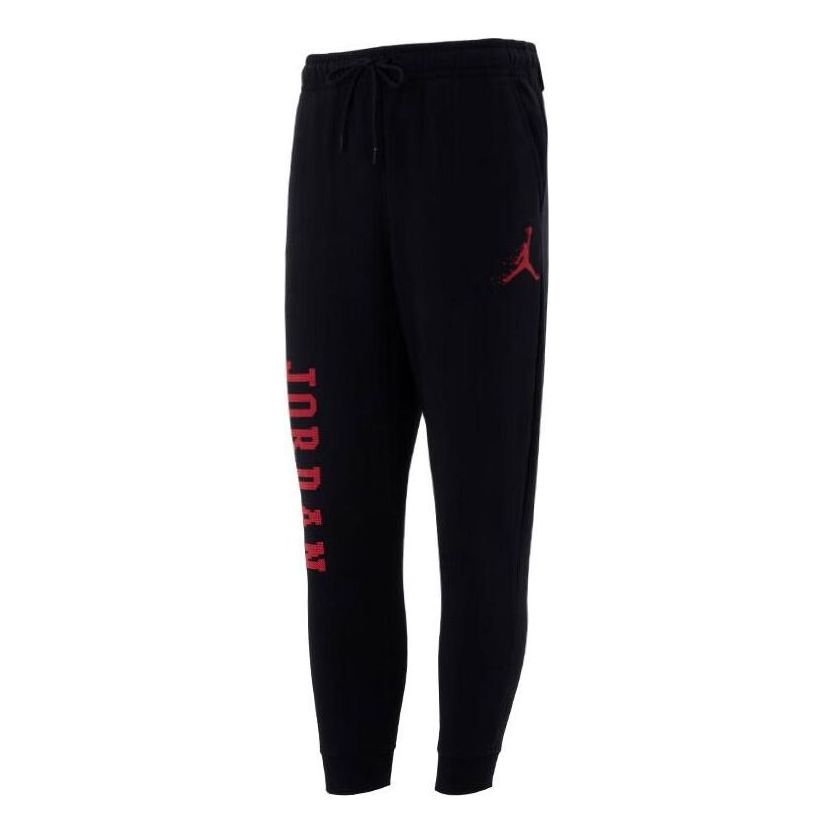 Air Jordan Essentials Holiday Sweatpants 'Black Red' FD7468-010