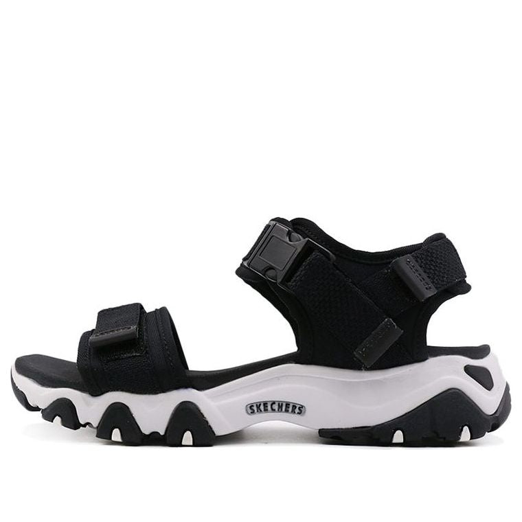 (WMNS) Skechers DLites 2.0 Fashion Black Sandals 88888160-BLK