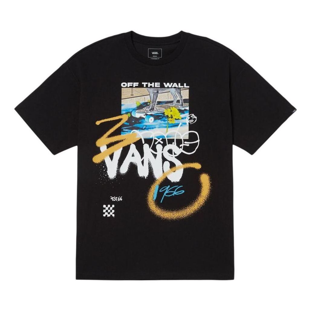 Vans College Graphic T-Shirt 'Black White' VN000GPTBLK