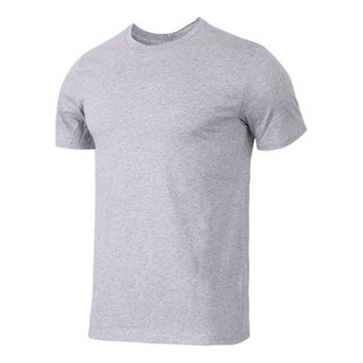 Men's Nike Solid Color Cotton Round Neck Short Sleeve Gray T-Shirt AJ1159-063