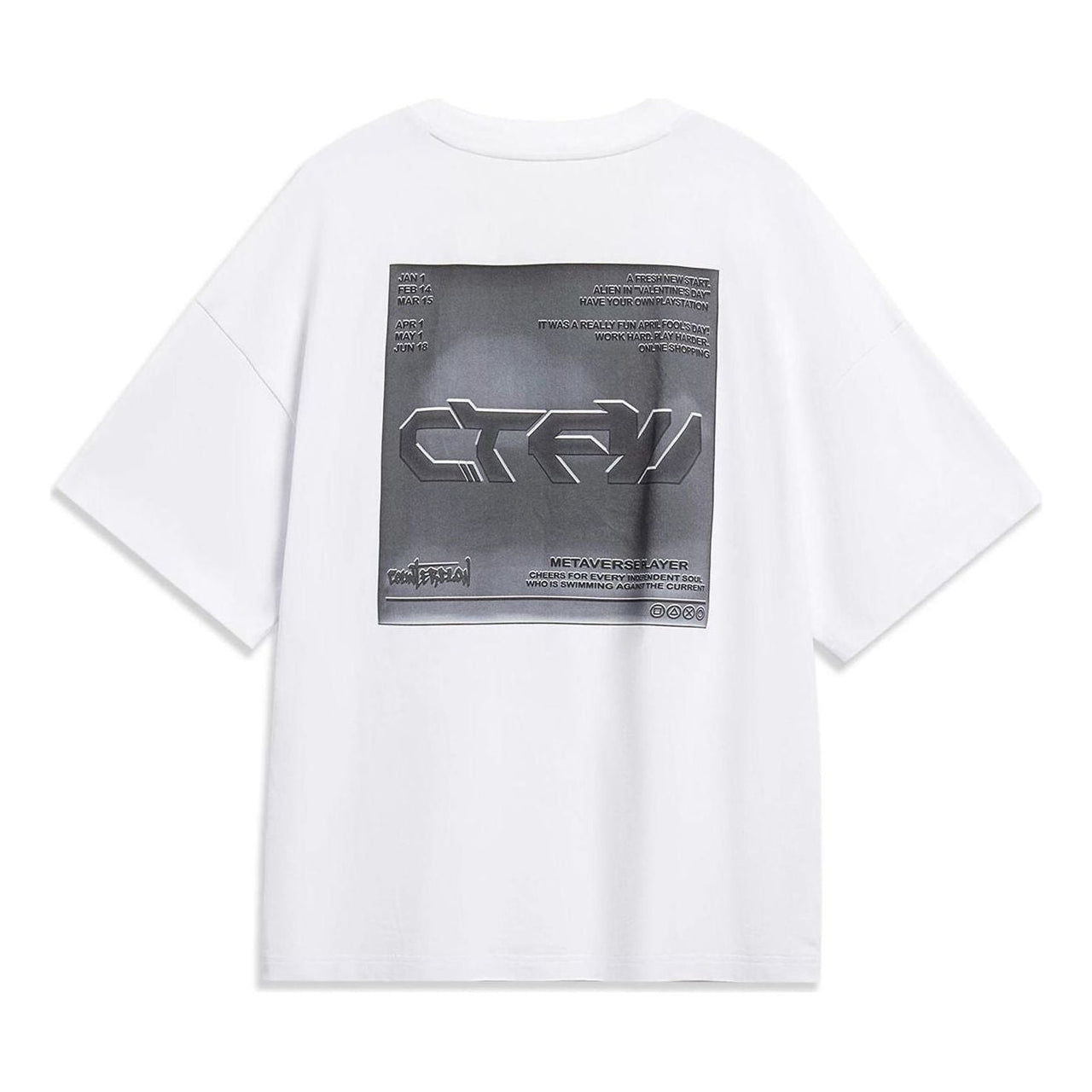 Li-Ning Counterflow Graphic T-shirt 'White' AHST599-2