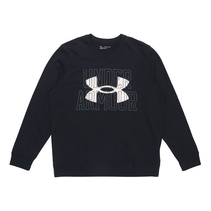 Under Armour Rival Terry Logo Crew Sweatshirt 'Black' 1370391-001