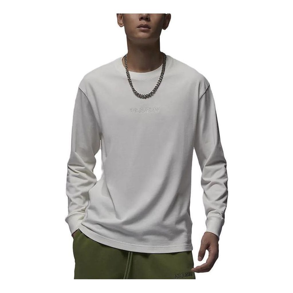 Air Jordan Wordmark Long Sleeve T-Shirt 'White' FJ0703-133