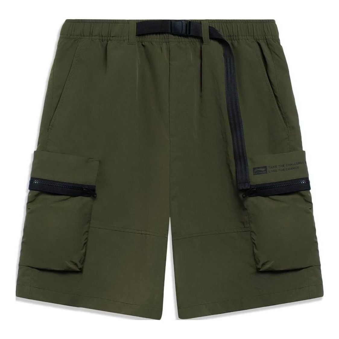 Li-Ning Graphic Cargo Shorts 'Olive Green' AKST643-3