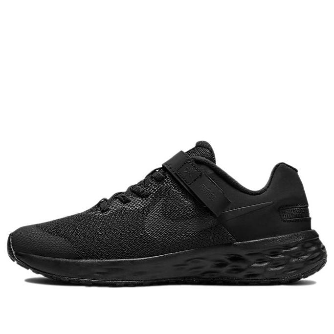 (GS) Nike Revolution 6 FlyEase 'Black Dark Smoke Grey' DD1113-001