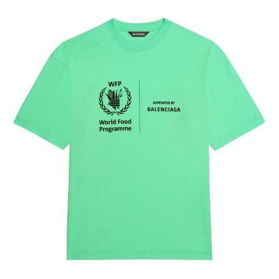 Balenciaga x WFP T-Shirt Medium Fit 'Green' 612966THV844162