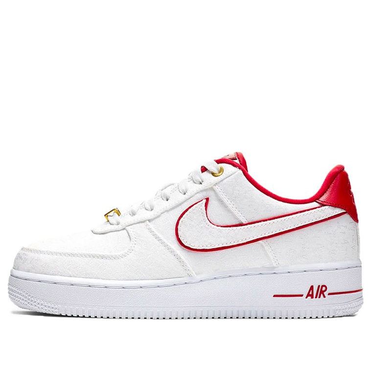 (WMNS) Nike Air Force 1 07 LUX Luxury 'White Red' 898889-101