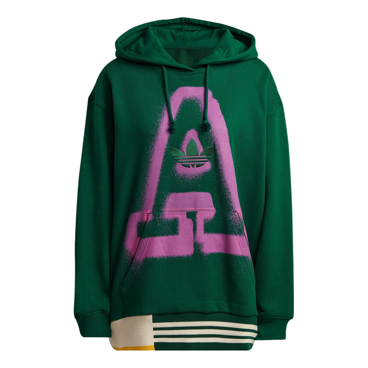 (WMNS) adidas Originals Oversized A Graphic Hoodie 'Green' IC5237