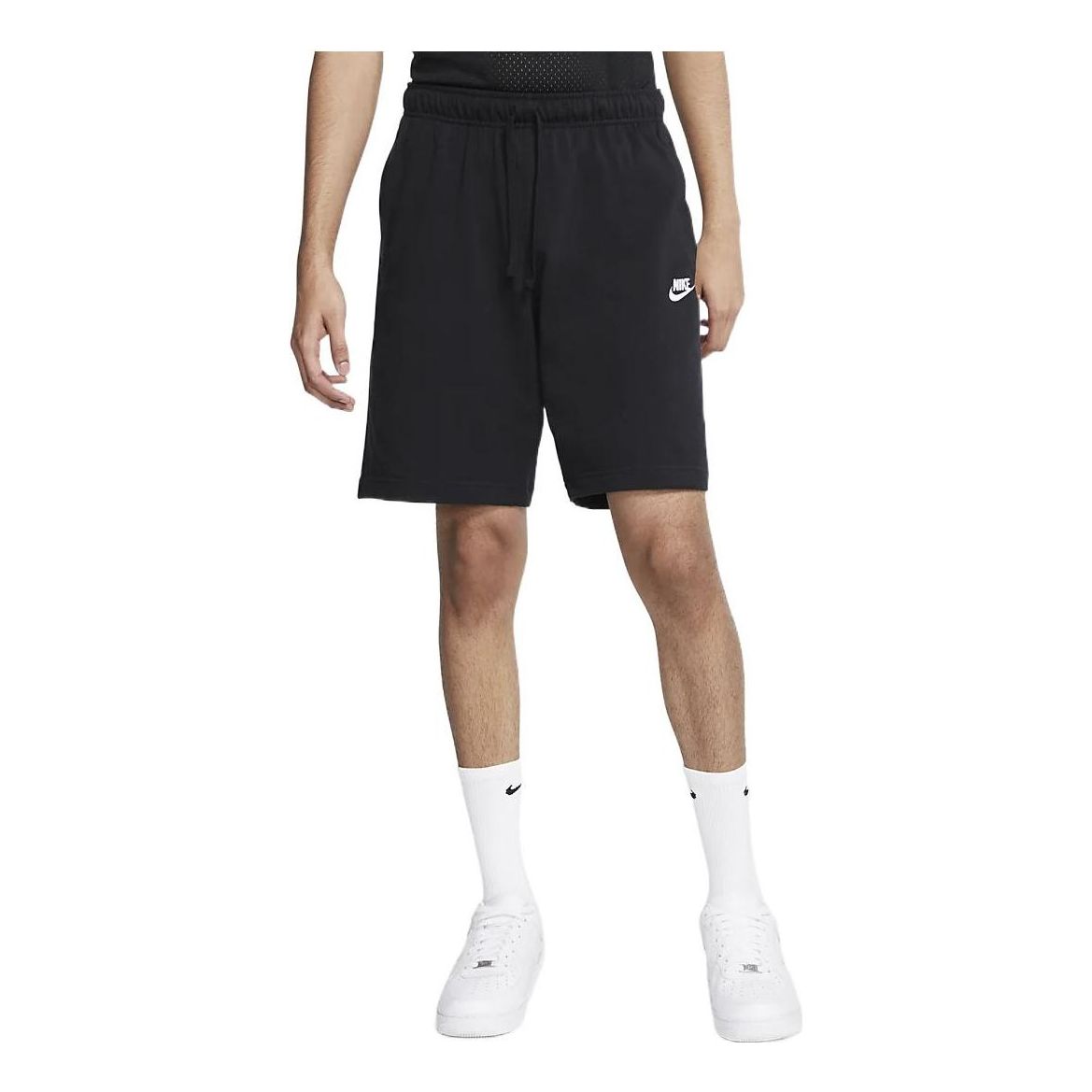Nike Sportswear Club Solid Color Cotton Casual Shorts Black BV2773-010