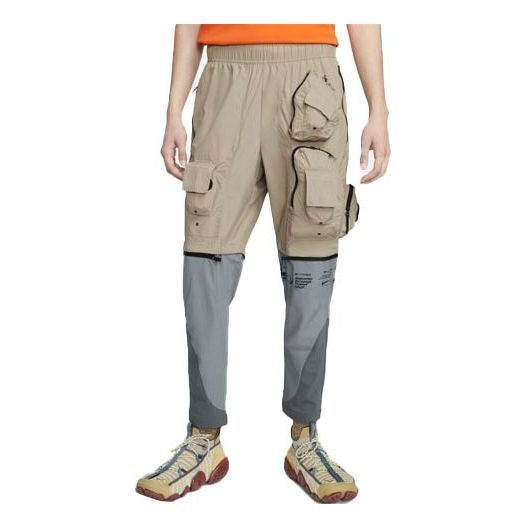 Men's Nike ISPA Series Big Pocket Zipper Detachable Pants Casual Long Pants/Trousers Khaki DD3796-247