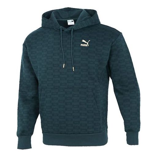 PUMA Luxe Aop Full Print Logo Knit Green 534409-80