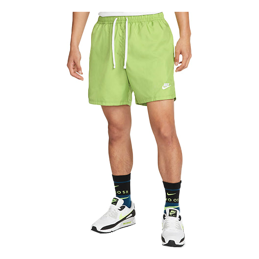 Men's Nike Sportswear Sport Essentials Solid Color Lacing Straight Sports Shorts Green DM6830-332