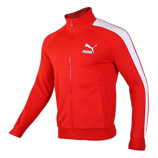 PUMA Iconic Minimalistic Casual Stand Collar Jacket Red 595976-11