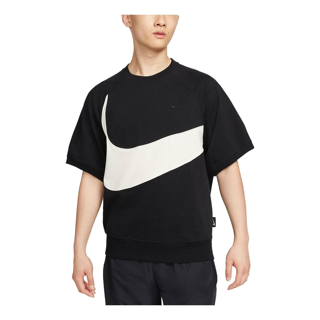 Nike Sportswear Swoosh Big Logo T-shirt 'Black' FB7872-010