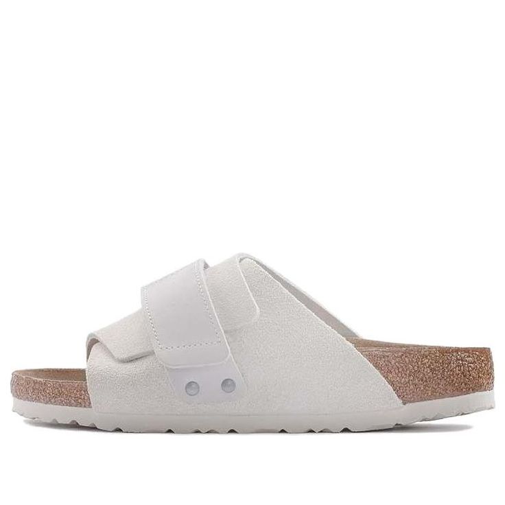 Birkenstock Kyoto Nubuck-Suede Leather Narrow Fit Sandals 'Antique White' 1024526