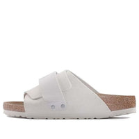 Birkenstock Kyoto Nubuck-Suede Leather Narrow Fit Sandals 'Antique White' 1024526