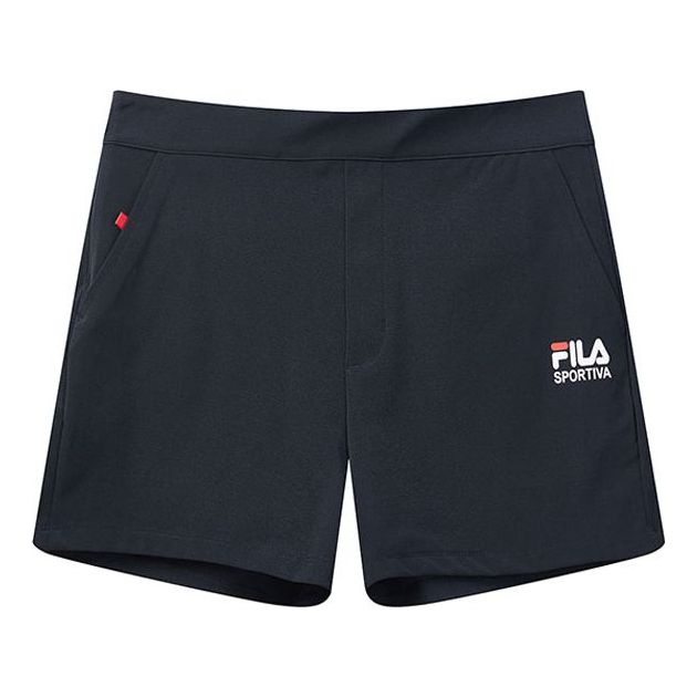 (WMNS) FILA Logo Printing Knitting Shorts Blue F11W028619F-NV
