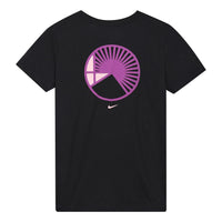(WMNS) Nike Yoga Dri-fit Quick Dry Round-neck Printing Black DD2817-010
