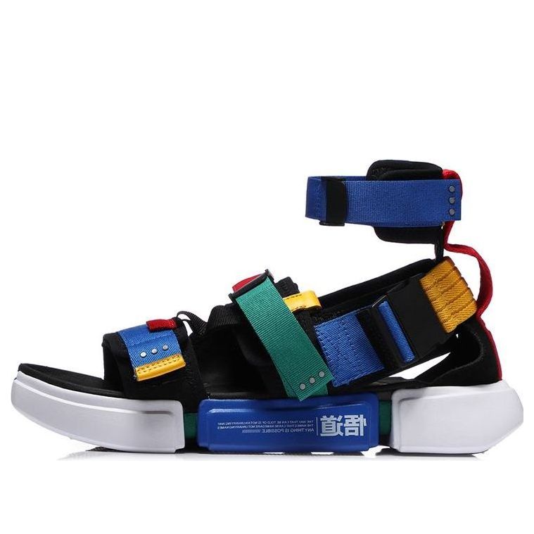 Li-Ning Paris Fashion Week Sandals 'Blue Red Yellow' AGBN079-3