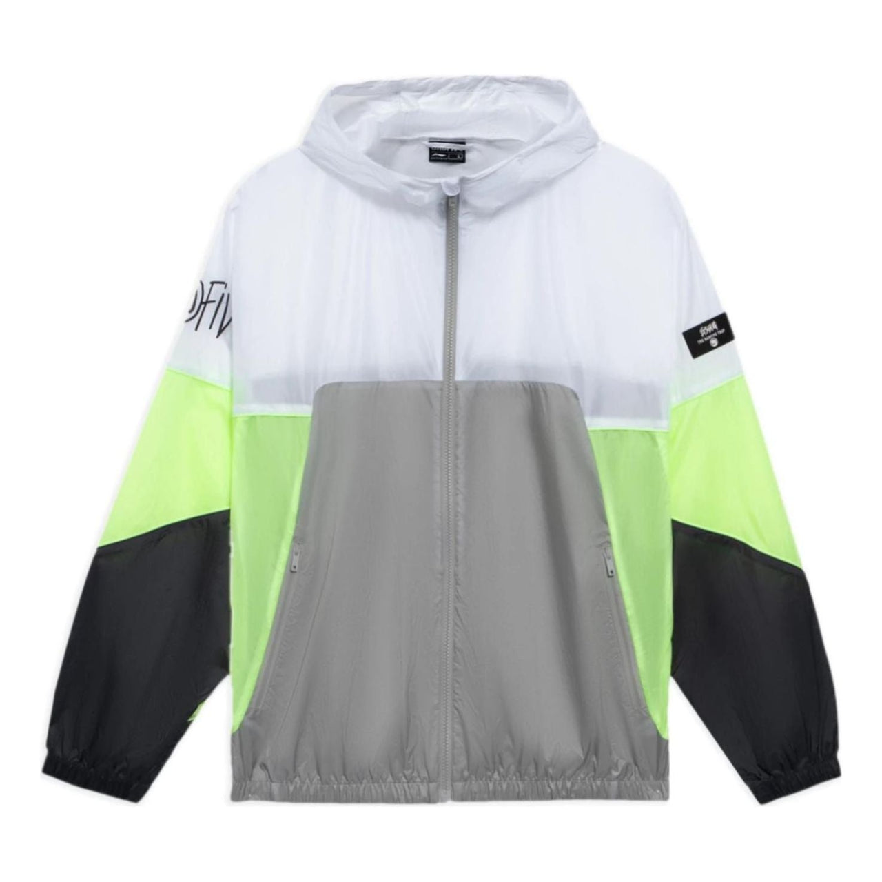 Li-Ning BadFive Logo Loose Fit Jacket 'White Grey' AFDS361-2