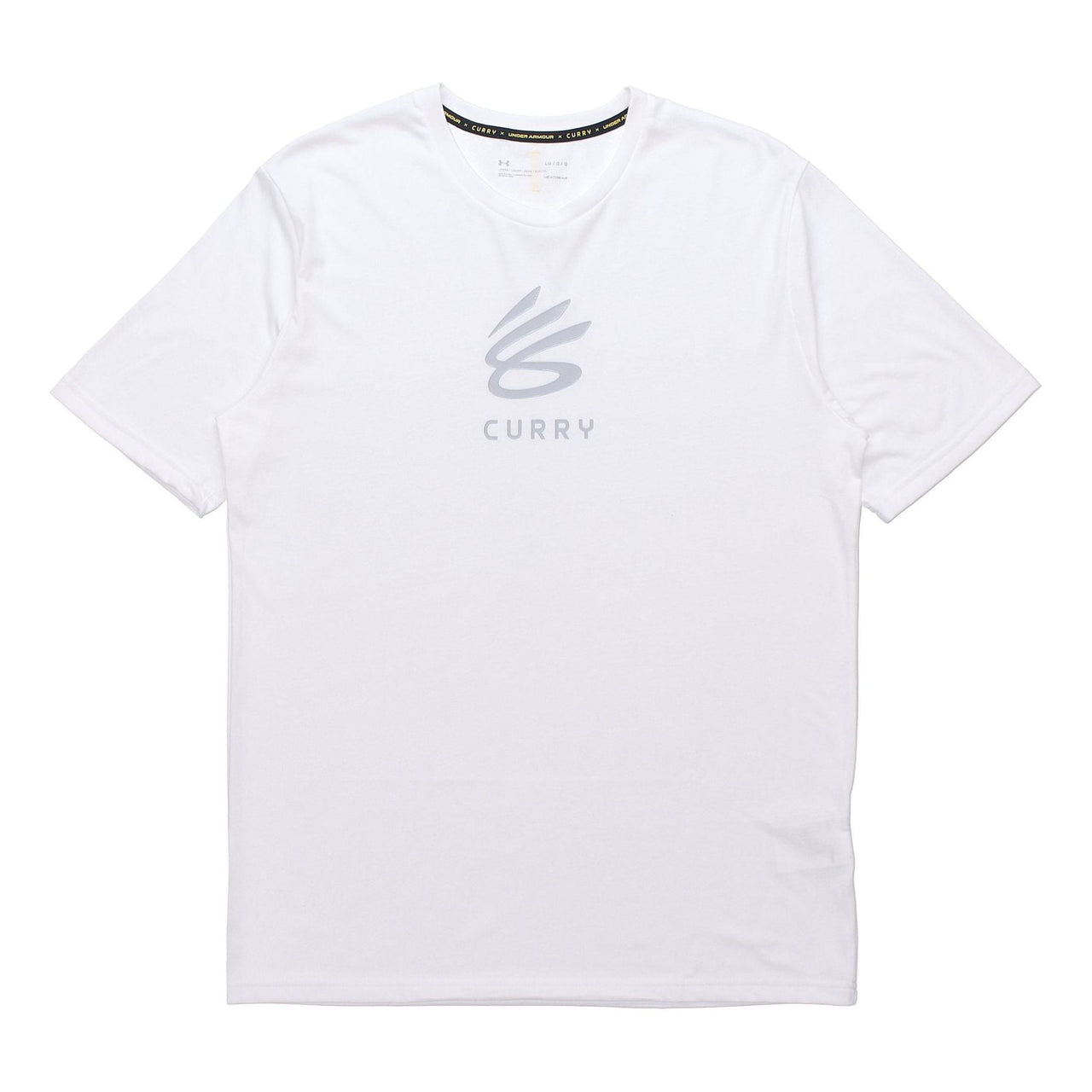 Men's Under Armour Curry Undrtd Splash Round Neck Short Sleeve White 1362819-100