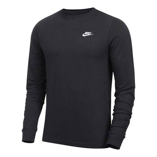 Nike Men's Sportswear Club Casual Sport Round Neck Long Sleeve Men's Black AR5193-010