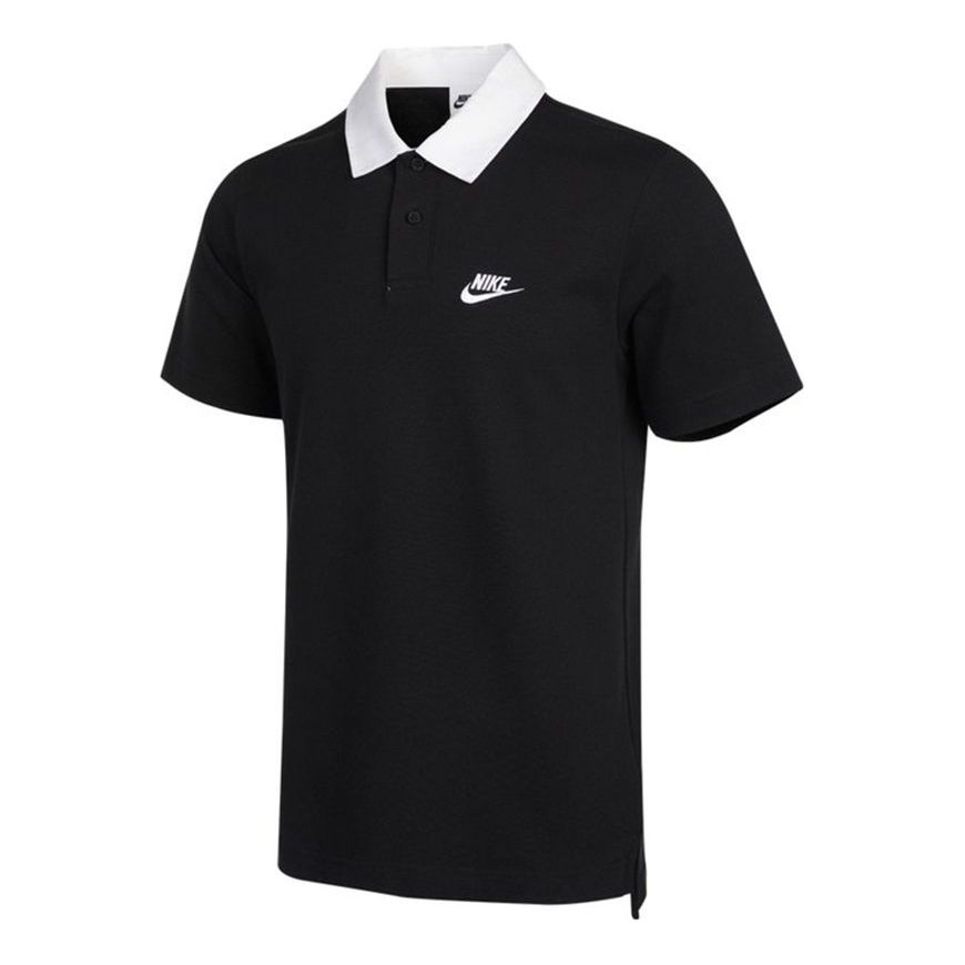 Nike Nsw Spe Ss Rugby Polo Sports Short Sleeve Polo Shirt Black DD4713-010
