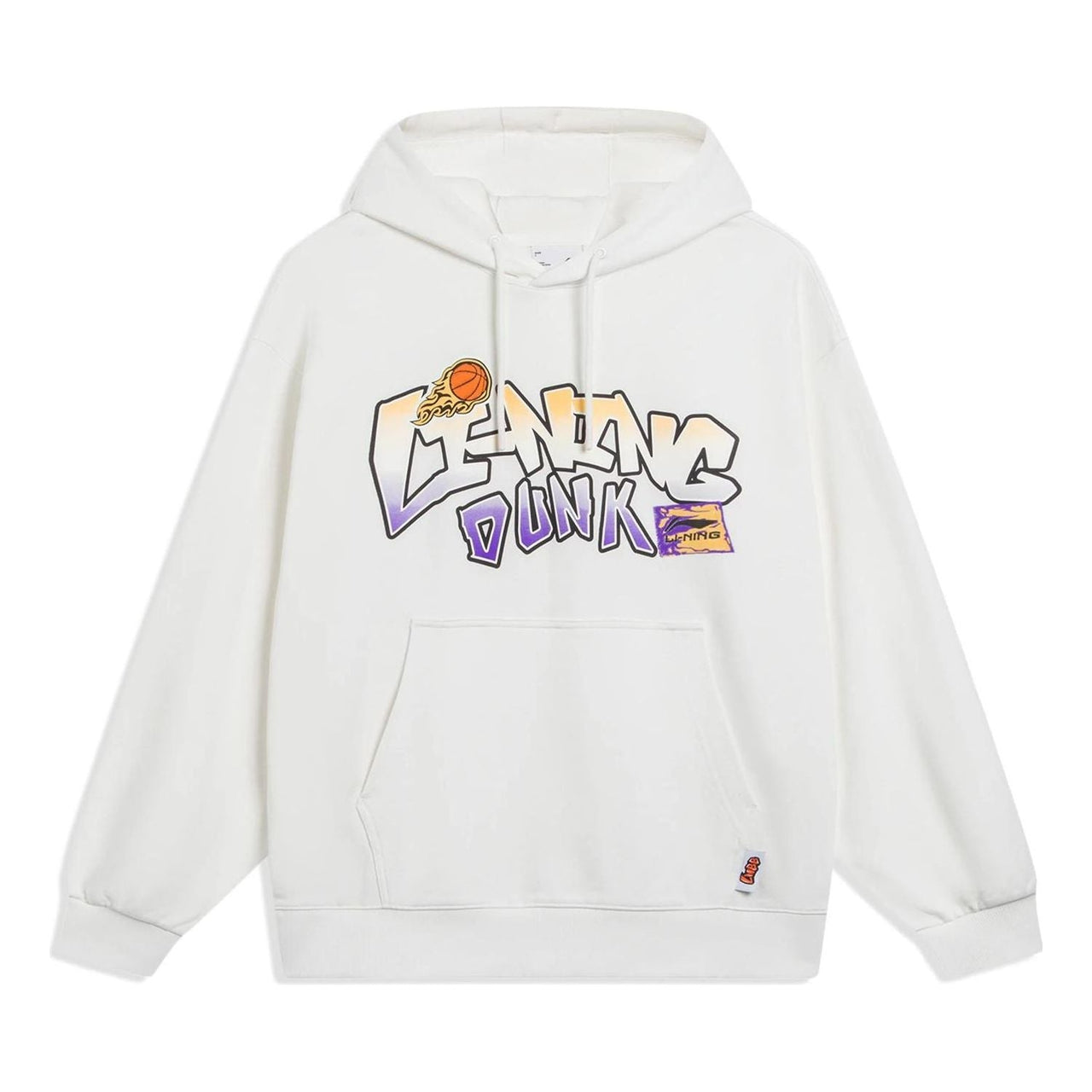Li-Ning Hoops Cartoon Graphic Hoodie 'White' AWDT551-1