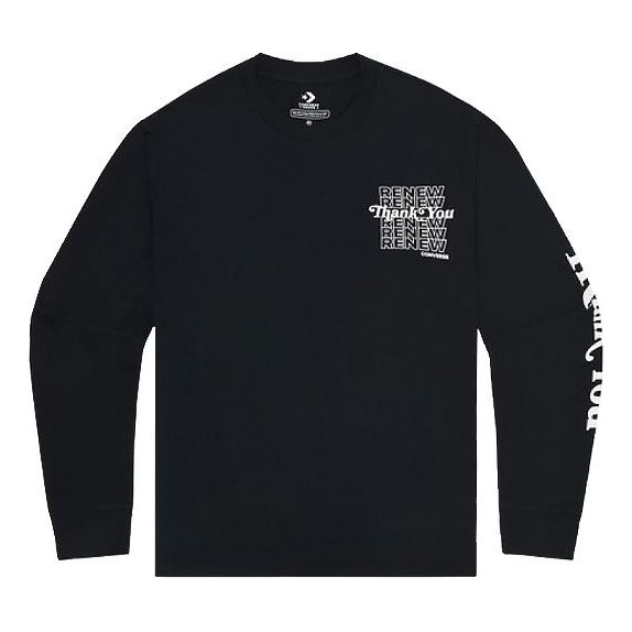 Converse Renew Thank You Long Sleeve Shirt 'Black' 10019500-A03