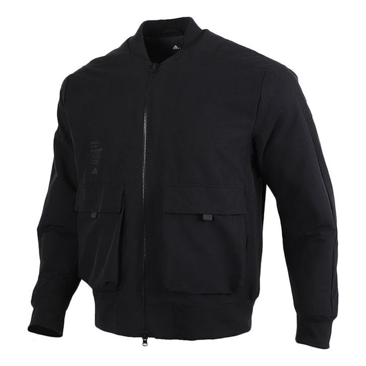 adidas Th Jkt Bomb Fleece Lined Stay Warm Casual Sports Jacket Black GM4403