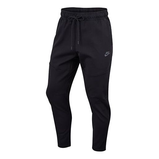Nike Sportswear logo Casual Knit Drawstring Sports Long Pants Black CU4482-010